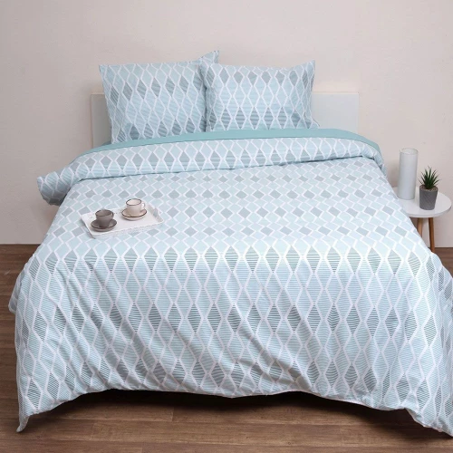 Κουβερλί Λάρα (Σετ 2τμχ) Mint Viopros Μονό 160x240cm 100% Βαμβάκι