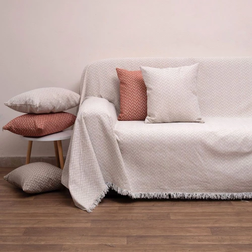 Ριχτάρι 2219 Sand Viopros Τριθέσιο 180x280cm Chenille