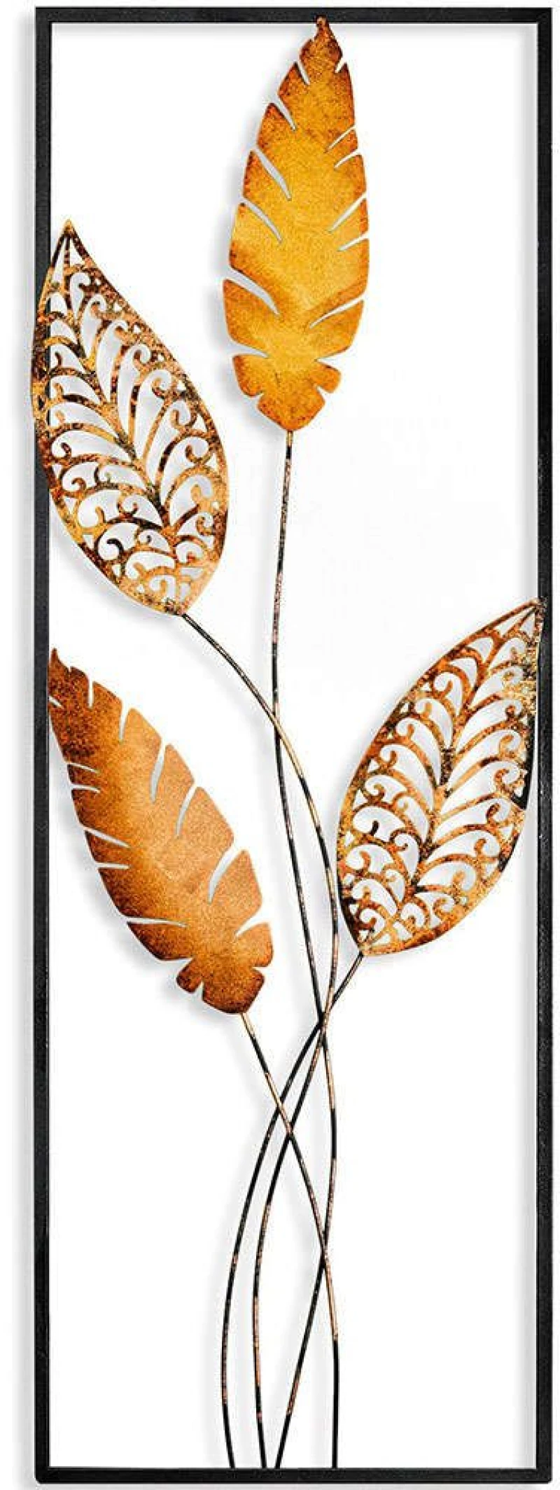 Διακοσμητικό Τοίχου Timeyi 930DYU1184 32x90cm Gold-Rust Wallity Μέταλλο