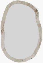Καθρέπτης Τοίχου Lossa 116SAM1209 52x2,2x86cm Marble Effect Beige Hanah Home Mdf