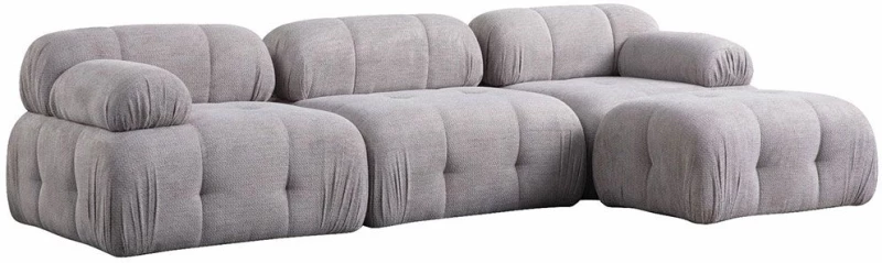 Καναπές Γωνιακός Petite 560ARE1259 290x160x75cm Light Grey