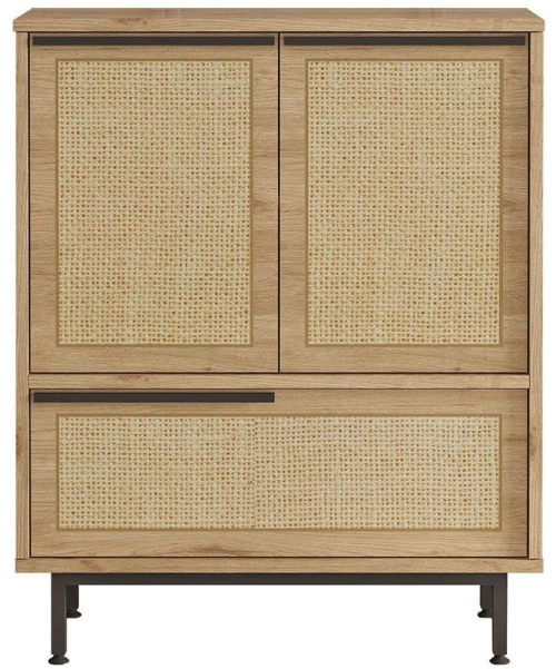 Παπουτσοθήκη 956LCS3461 74,8x35,5x90,4cm Oak Μοριοσανίδα, Μέταλλο
