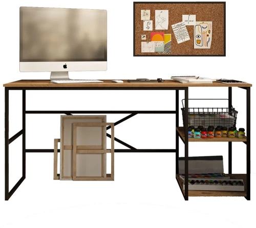 Γραφείο 956LCS1122 160x60x75cm Black-Pine