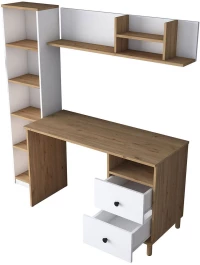 Γραφείο 893RAN3336 120x50x161,8cm Walnut-White