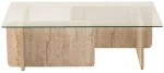 Τραπέζι Σαλονιού Escape 552NOS2503 105x65x30cm Travertine Beige