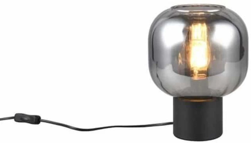 Φωτιστικό Επιτραπέζιο Diva 519800132 20x26cm 1xE27 40W Chrome-Black Trio Lighting