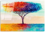 Πίνακας Γυάλινος 123BZM2261 100x70cm Multi Wallity Οριζόντιοι Γυαλί