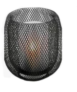 Φανάρι Mesh 153005 20,3x18cm Black Philippi Ατσάλι,Γυαλί
