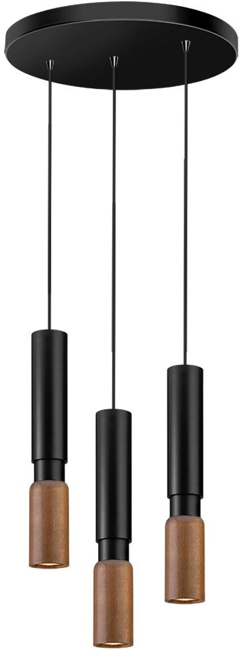 Φωτιστικό Οροφής Κρεμαστό 01300-07 GU10 D30cm Black Luma