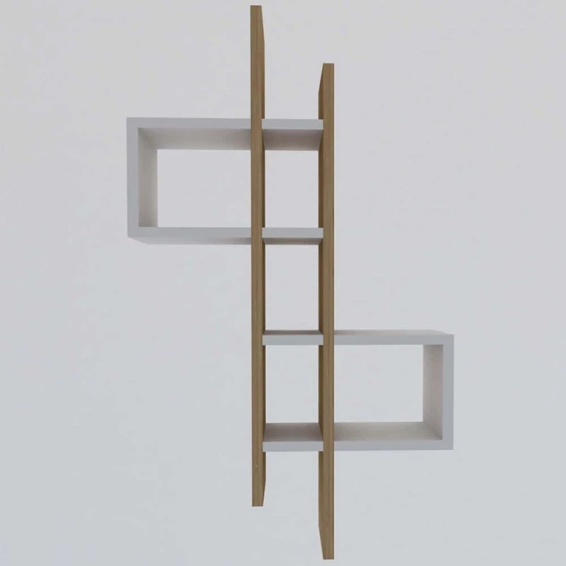 Ραφιέρα Τοίχου Emse 495SSE1172 53,8x19,6x108cm Oak-White