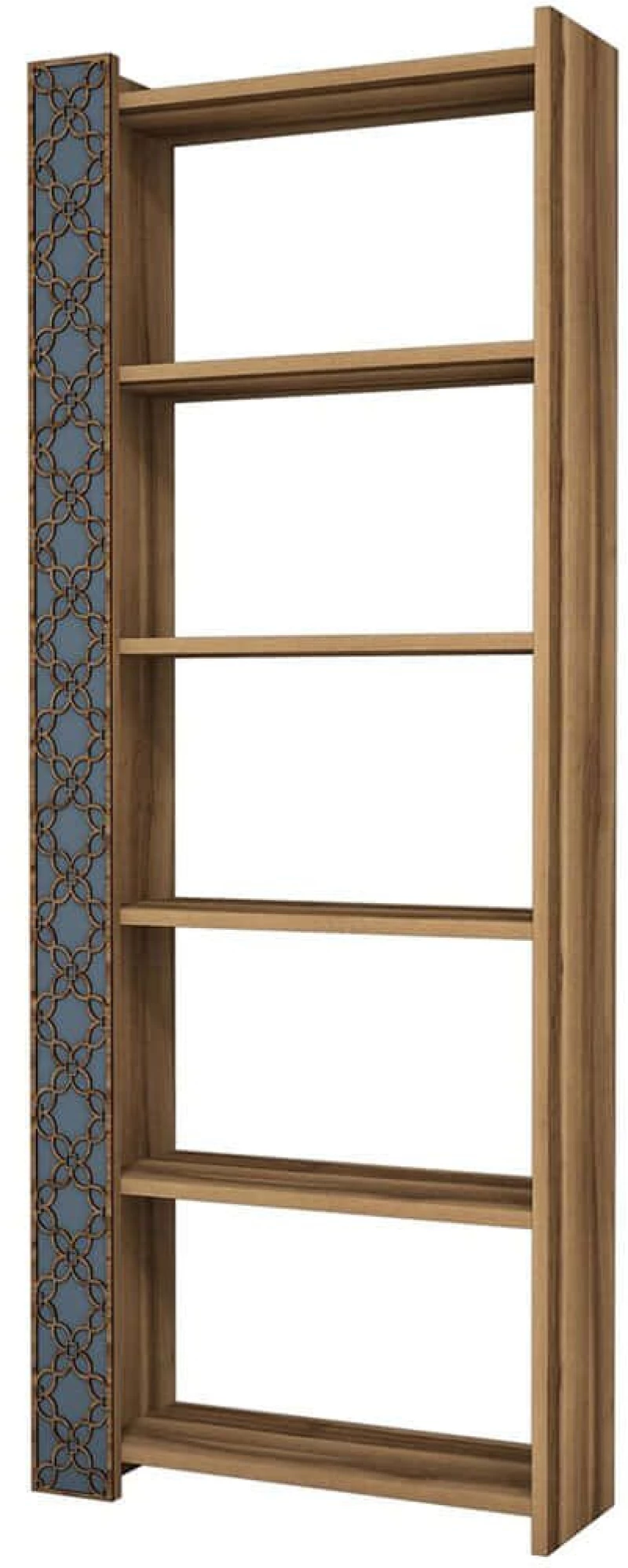 Βιβλιοθήκη City 845HCT3608 64,6x24,2x170cm Walnut-Blue Grey