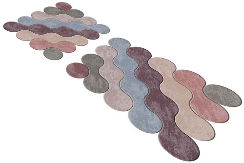 Πατάκια Μπάνιου 21011715Rn (Σετ 2τμχ) Lila L'essentiel Maison 60x100cm Πολυέστερ