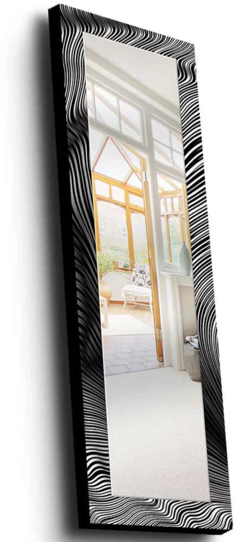Καθρέπτης Τοίχου 755MER1183 40x120cm Multi-Black Wallity Ξύλο