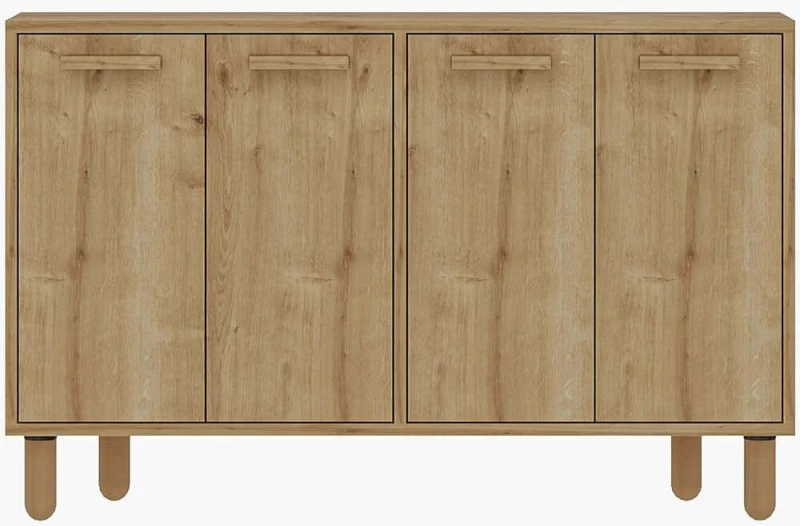 Μπουφές Venedik 327ODS1282 120x29,6x73,6cm Oak Μοριοσανίδα, Μελαμίνη