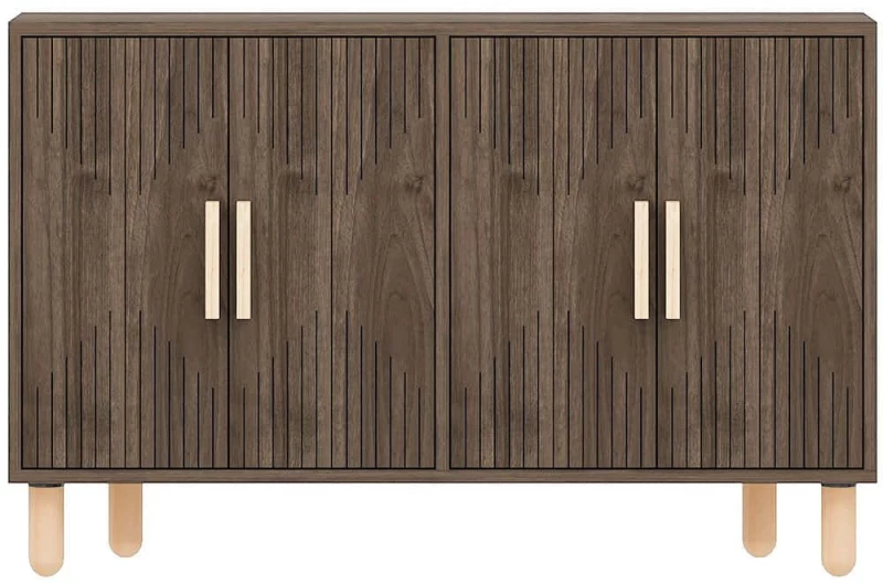 Μπουφές Roger 327ODS1303 120x29,6x73,6cm Walnut-Oak Μοριοσανίδα, Μελαμίνη