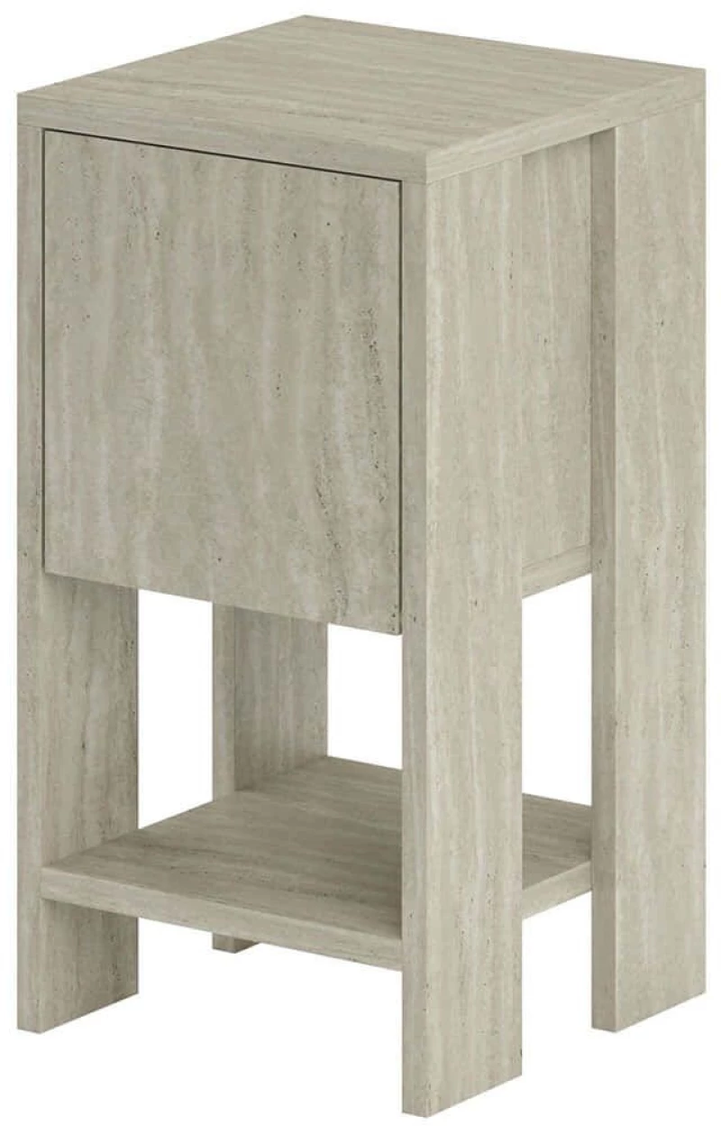 Κομοδίνο Ema 776HMS3440 30x30x55cm Travertine Beige