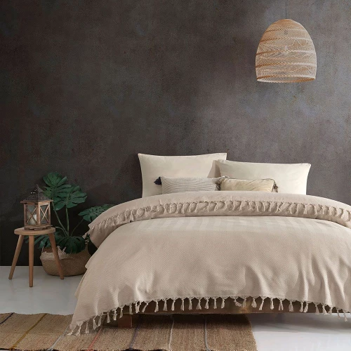 Κουβέρτα Sidney 372VDN1238 Beige L'Εssentiel Maison Διπλό 200x230cm Βαμβάκι-Πολυέστερ