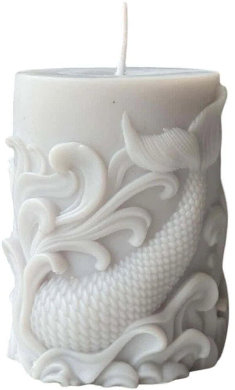Κερί Σόγιας Glamour 447FLD1123 6x10x6cm White Aberto Design Κερί Σόγιας
