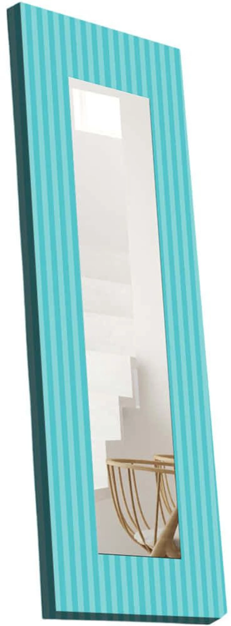 Καθρέπτης Τοίχου 814MVT1109 40x120cm Blue Wallity Ξύλο, Καμβάς