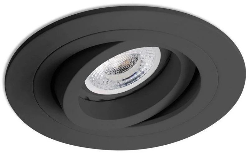 Σποτ Χωνευτό Radon 43408 Adjustable GU10 2cm Black Faro Barcelona Στρόγγυλο