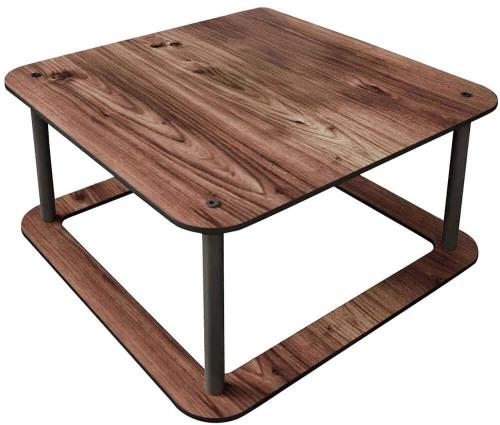 Τραπέζι Σαλονιού Hole Square 282PTR1505 70x70x38cm Walnut