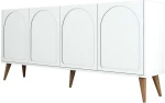 Μπουφές Lyon 845HCT5533 180x35x81cm White Μοριοσανίδα, Μελαμίνη