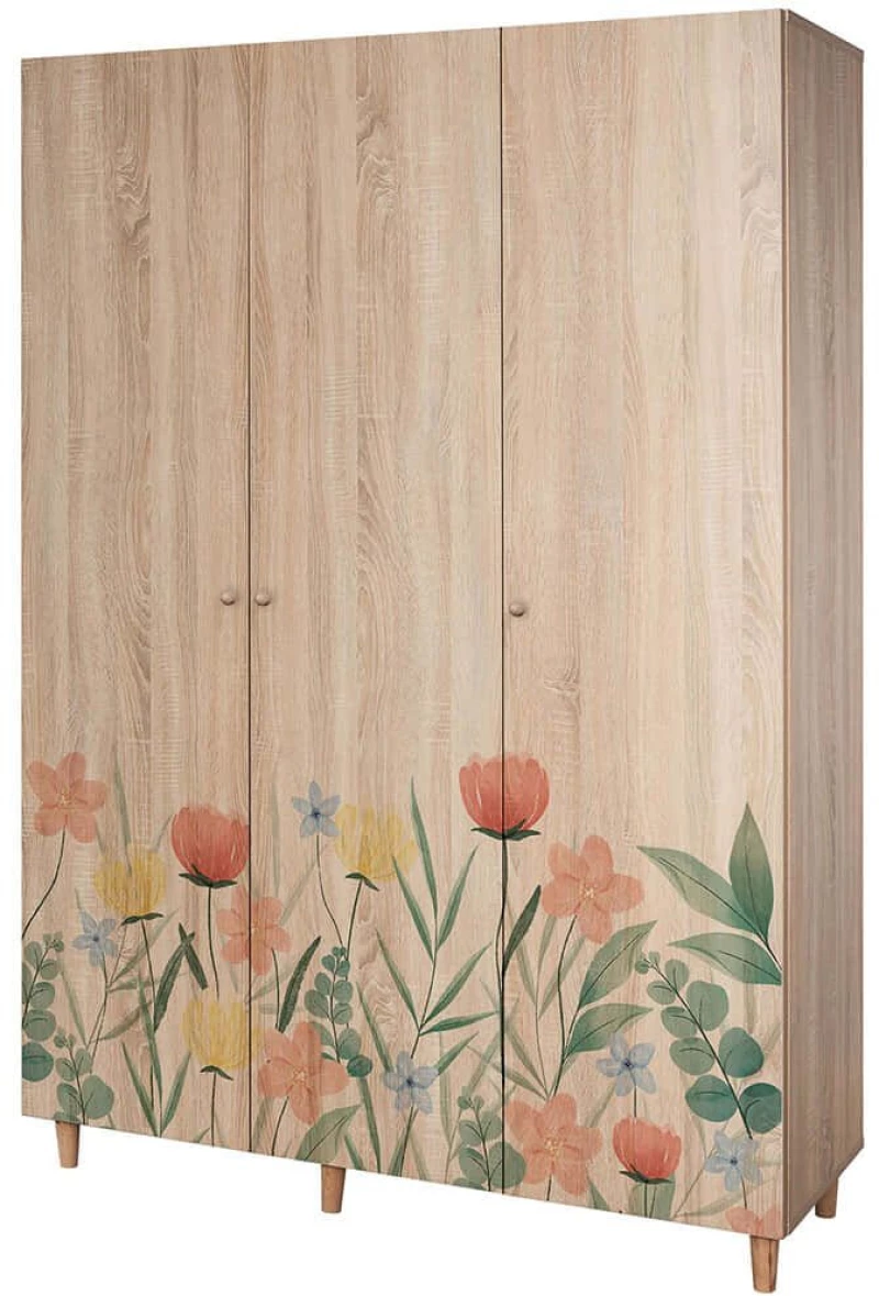 Ντουλάπα Παιδική Τρίφυλλη Lena 869VEL8658 135x52x192cm Multi Τρίφυλλη