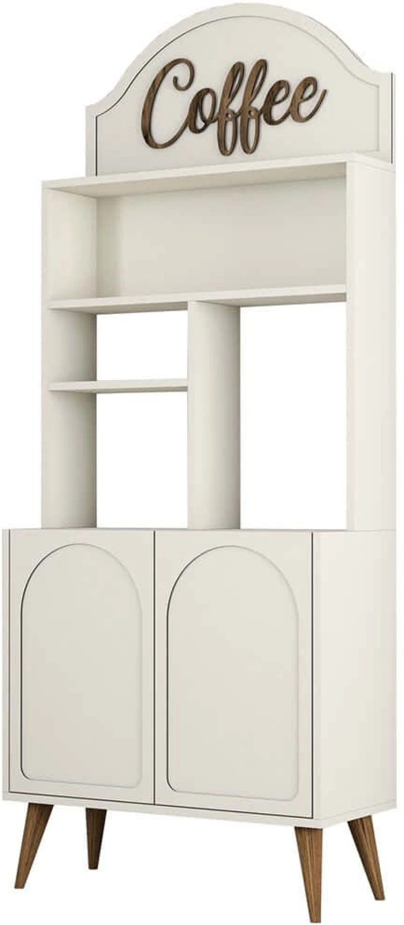 Ντουλάπι Kουζίνας Lyon 845HCT5808 81,3x35x202cm Cream Μοριοσανίδα, Μελαμίνη