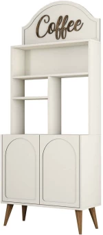 Ντουλάπι Kουζίνας Lyon 845HCT5808 81,3x35x202cm Cream Μοριοσανίδα, Μελαμίνη