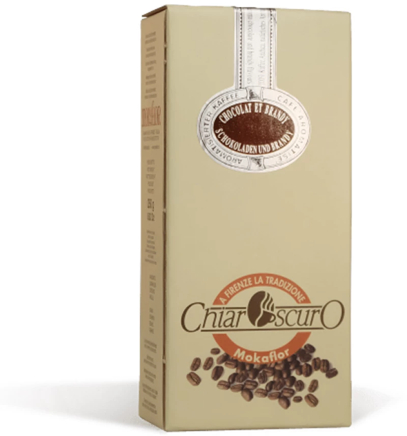 Καφές Espresso Mokaflor Chiaroscuro Σοκολάτα - Μπράντυ 250g σε κόκκους