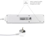 Πολύπριζα 4θ Με Διακόπτη 3M,3g1,5 λευκό LS-430W LIME