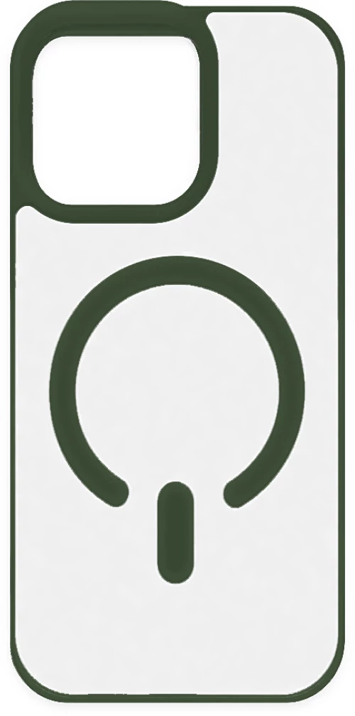 Obastyle Colourful Edges Magnetic Clear Case για Apple iPhone 15 Plus - Σκούρο Πράσινο