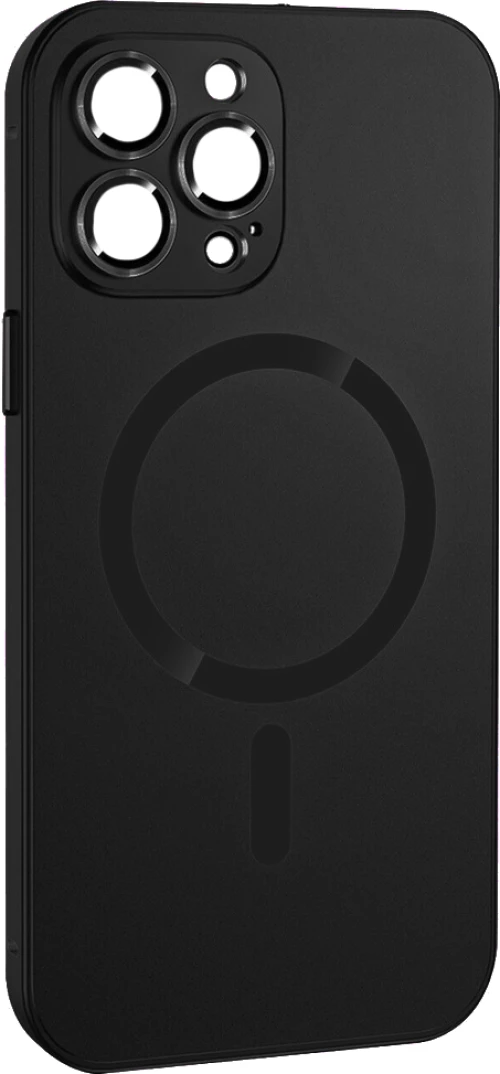 ObaStyle Metal Effect Magnetic Soft Cover Case για Apple iPhone 14 Pro Max - Μαύρο