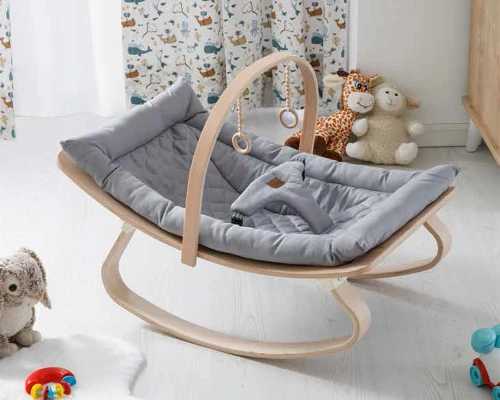Ρηλάξ Ξύλινο WOODEN (Γκρι)