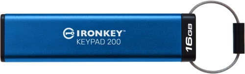 Kingston Technology IronKey Keypad 200 μονάδα USB flash 16 GB USB Τύπου-A 3.2 Gen 1 (3.1 Gen 1) Μπλε