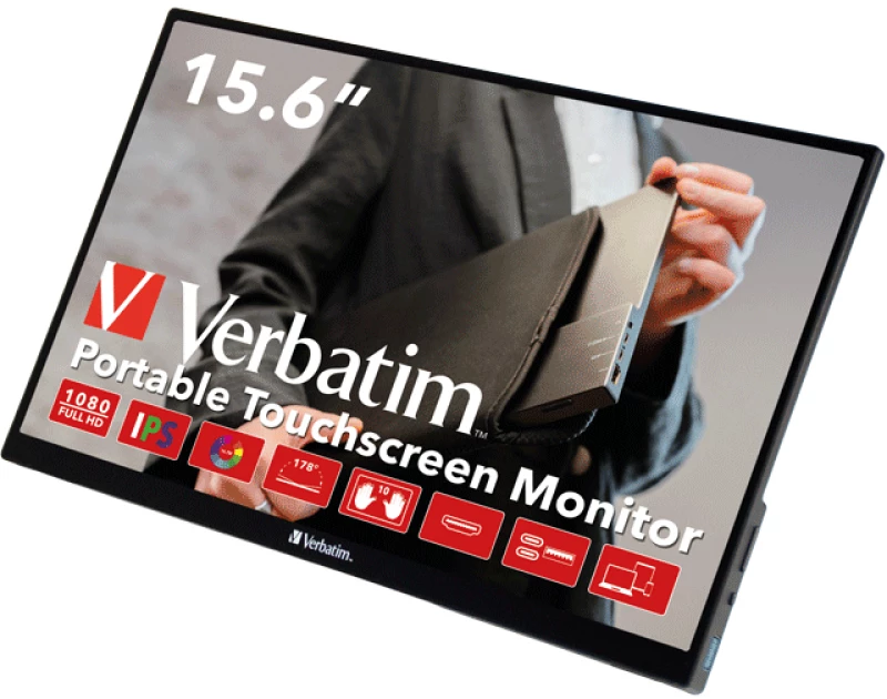 Verbatim 49592 επίπεδη οθόνη 39,6 cm (15.6") 1920 x 1080,Full HD LCD Οθόνη αφής