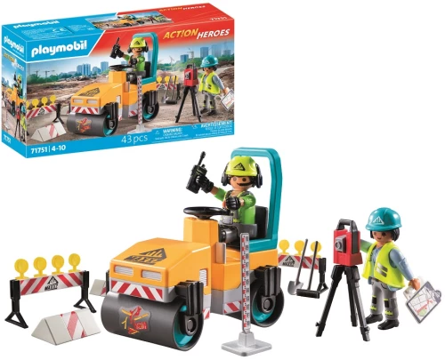 71751 Playmobil Οδοστρωτήρας και εργάτες