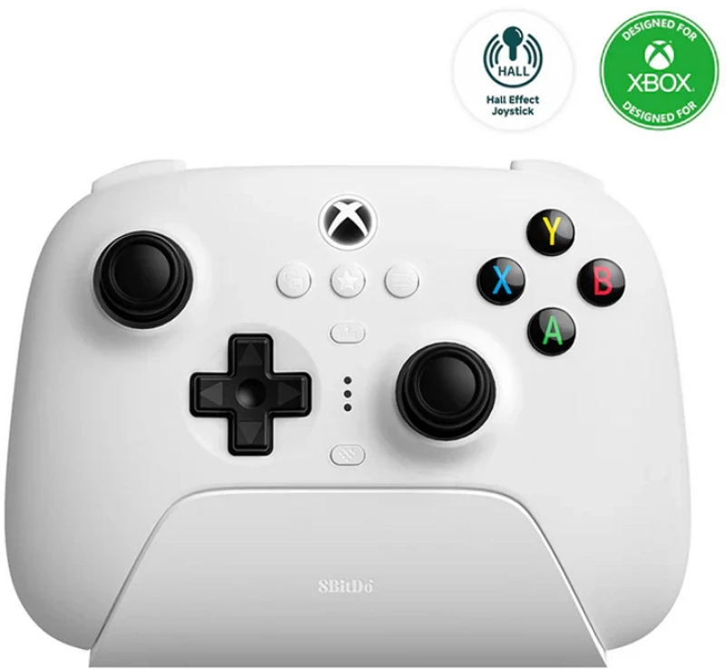 8Bitdo Ultimate 3-mode με Charging Dock (Ενσύρματο για Xbox Series X|S και One/ Ασύρματο BT για Android - IOS - PC) Λευκό