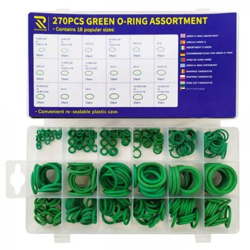 Σετ O-Rings Ψυκτικών 18 Μεγέθη 270τμχ σε Κασετίνα