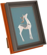 Κορνίζα Καφέ Με Γκρι Γείσο 13x18cm - 28988857