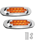 Φωτάκια LED Αυτοκινήτου Πλαϊνά Θέσης 12-24V 2τμχ 16LED Universal 3858-2 Πορτοκαλί OEM