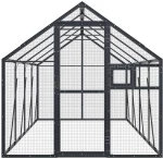 vidaXL Κλουβί Ανθρακί 1,79 x 4 x 1,85 μ. από Αλουμίνιο