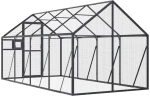 vidaXL Κλουβί Ανθρακί 1,79 x 4 x 1,85 μ. από Αλουμίνιο