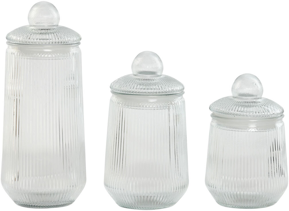 Σετ 3 Δοχεία Home ESPRIT Διαφανές Σιλικόνη Κρυστάλλινο 1,4 L 3 Τεμάχια