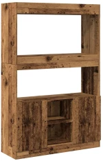 vidaXL Ντουλάπι Όψη Παλαιού Ξύλου 92x33x140 εκ. Επεξεργασμένο Ξύλο