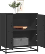 vidaXL Συρταριέρα Μαύρο 68x35x76 cm Κατασκευασμένο ξύλο