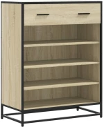 vidaXL Ντουλάπι παπουτσιών Sonoma Oak Κατασκευασμένο ξύλο και μέταλλο