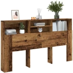 vidaXL Ντουλάπι κεφαλάρι Παλιό ξύλο 180x19x103,5 cm Ξύλο μηχανής
