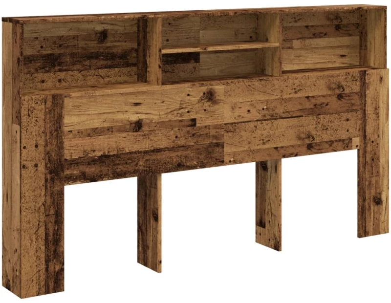 vidaXL Ντουλάπι κεφαλάρι Παλιό ξύλο 180x19x103,5 cm Ξύλο μηχανής