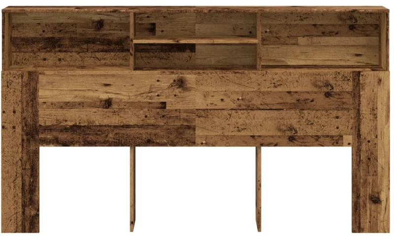 vidaXL Ντουλάπι κεφαλάρι Παλιό ξύλο 180x19x103,5 cm Ξύλο μηχανής